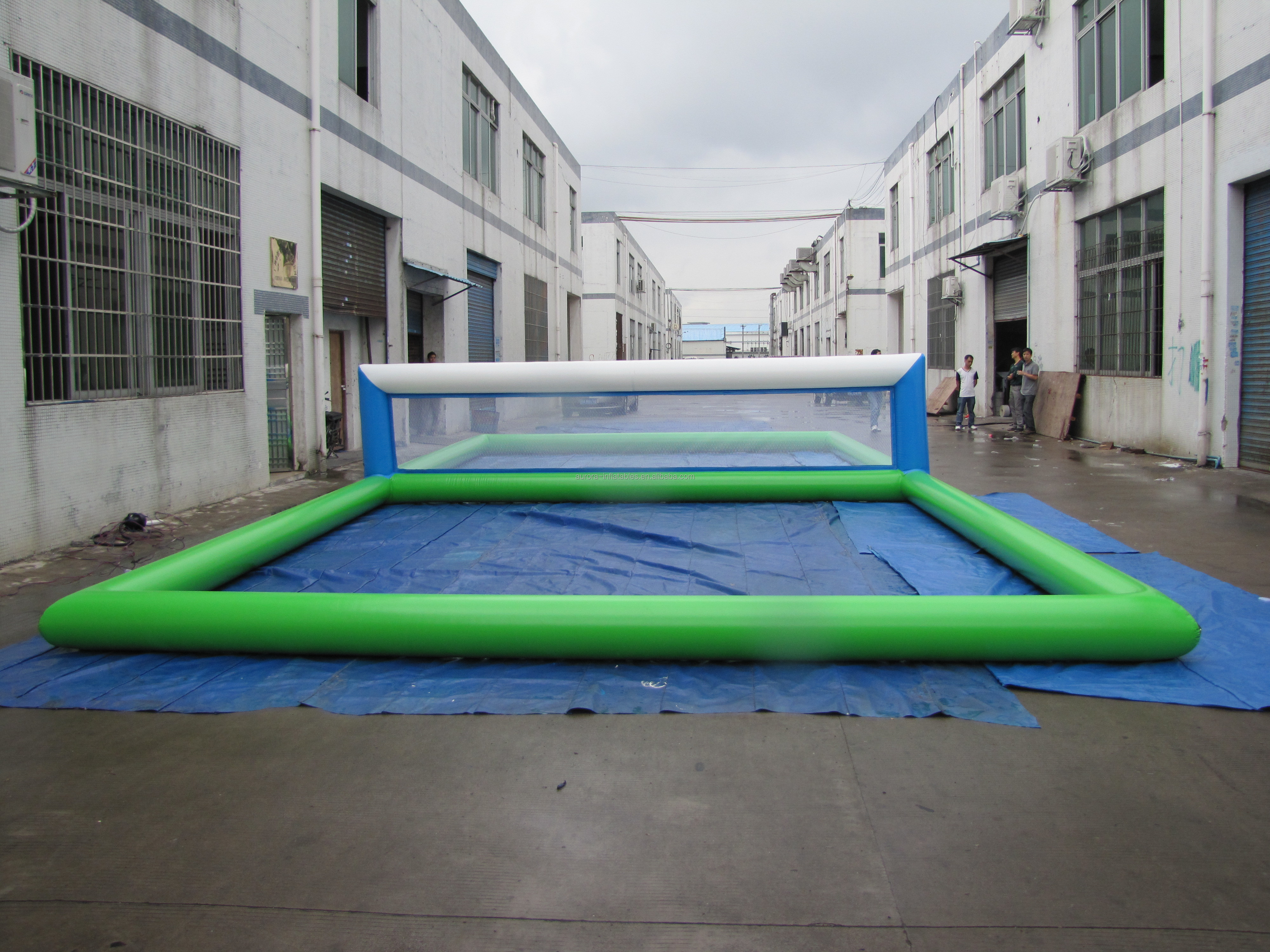 New arrival outdoor volleyball field commercial floating water sport inflatable volleyball court rental beach for sale