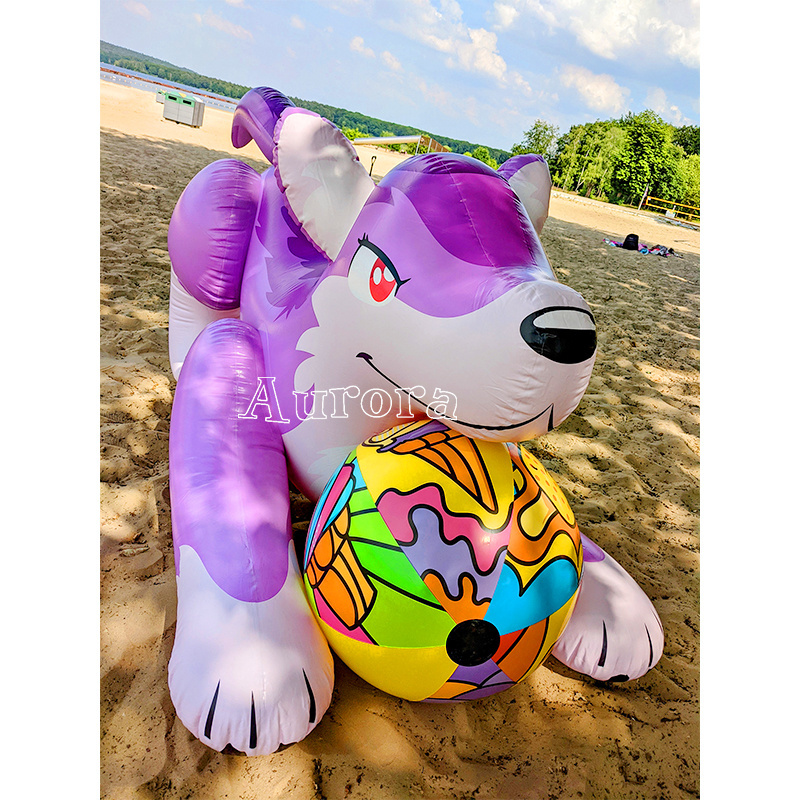 Hot Sale Inflatable Husky Dog PVC Promotional Inflatable Dog Husky