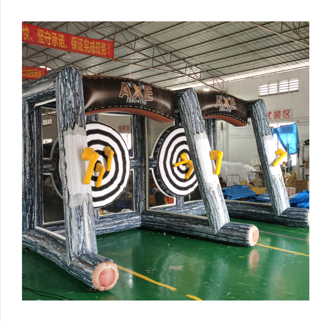 1 person adults and kids party rentals inflatable Axe throwing game for parties or events inflatable sports games