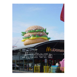 Custom PVC balloon model giant inflatable hamburger for shop sale