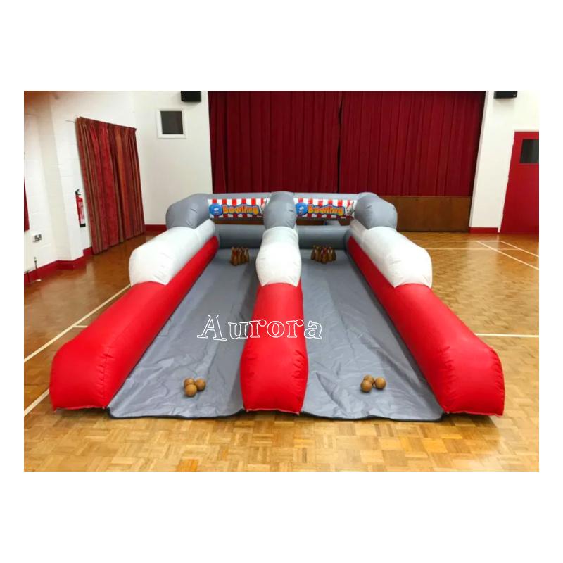 Portable Fun Bowling Games Inflatable Bowling Pins Alley For Party Fun