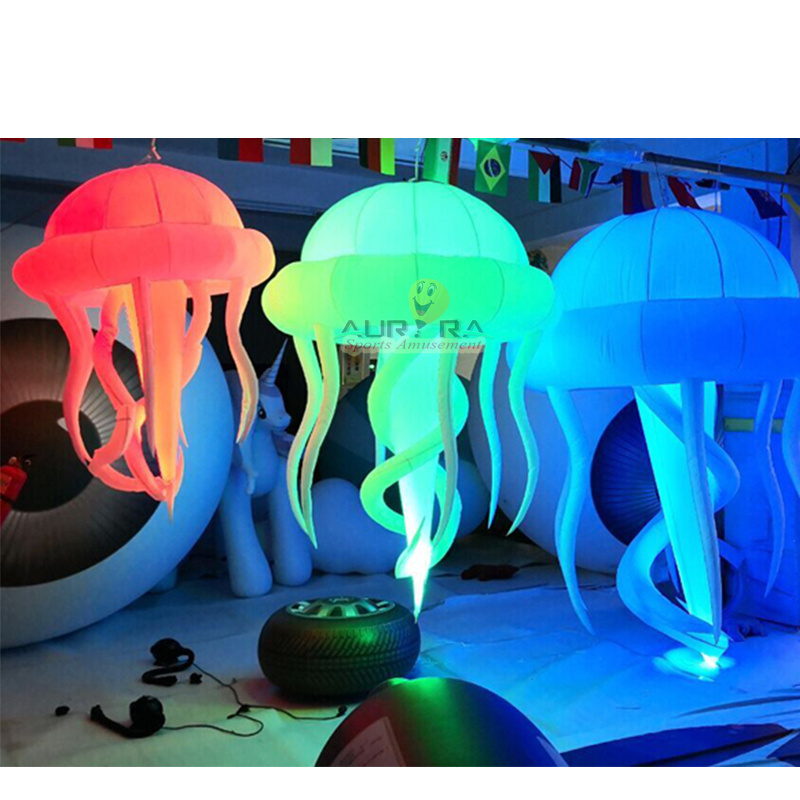 led Lighting Inflatable Octopus Models Giant Inflatable LED Hang Jellyfish for Party ceiling