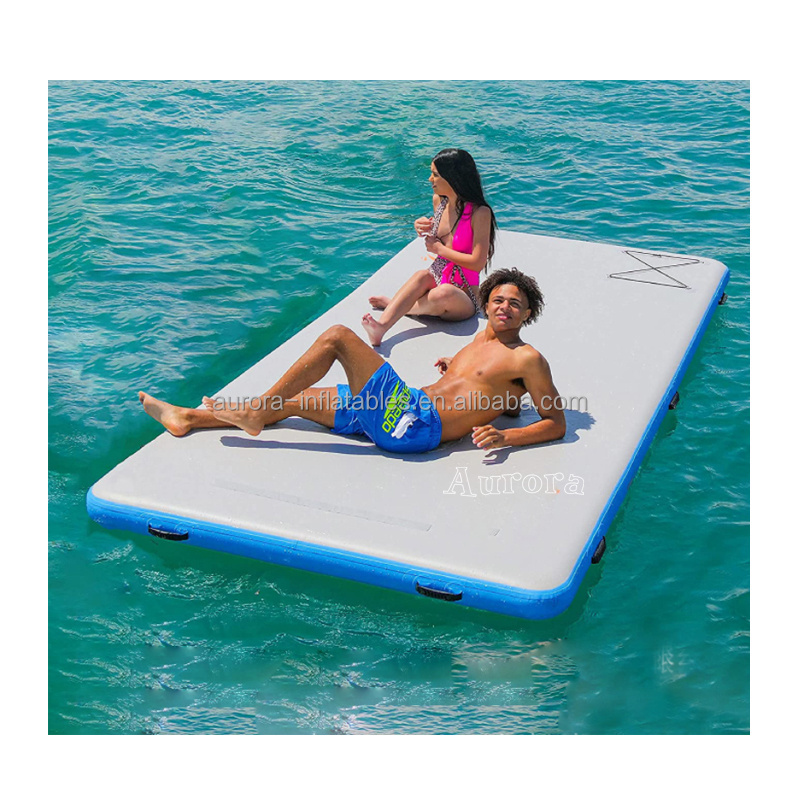 New design outdoor Inflatable Floating Water dock Inflatable water jumping trampoline  For Sale inflatable boat dock floats