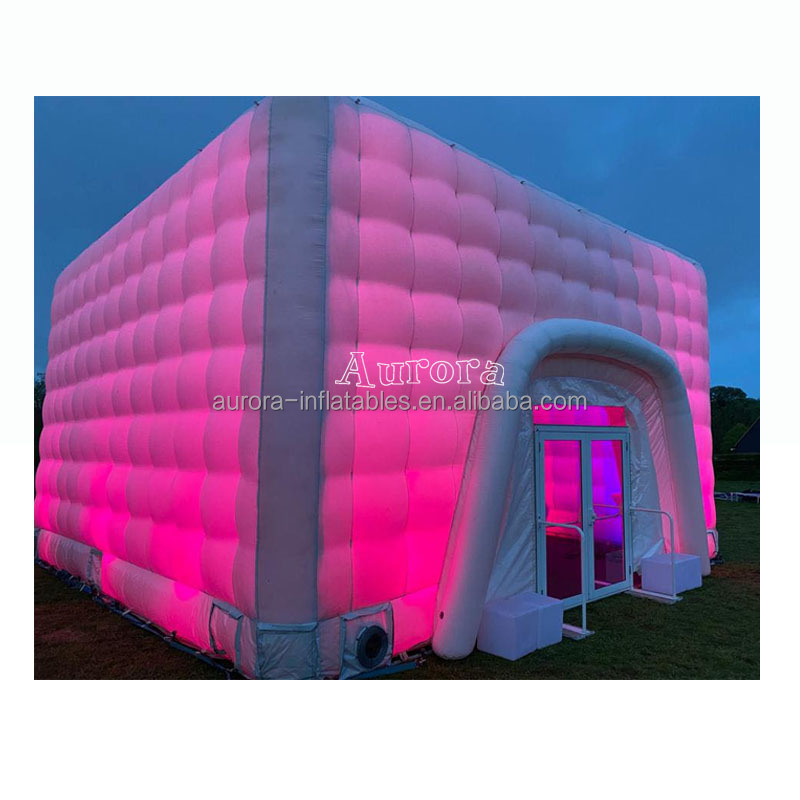 Hot sell Air Supported Structure advertising church inflatable cube tent large marquee event enclosure night club tent for party