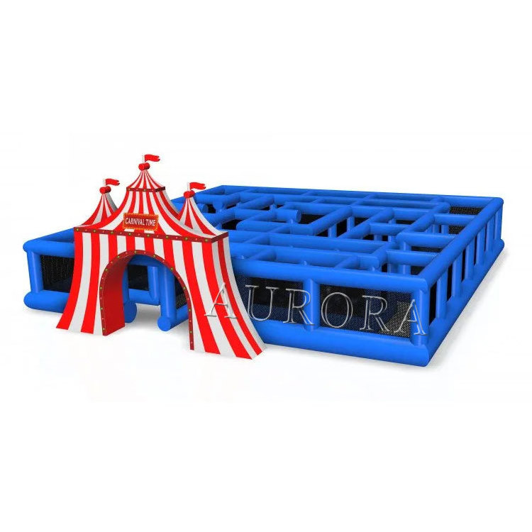 New design inflatable Halloween maze haunted house popular 40x40 ft Carnival Maze for sale xl inflatable maze Escape room