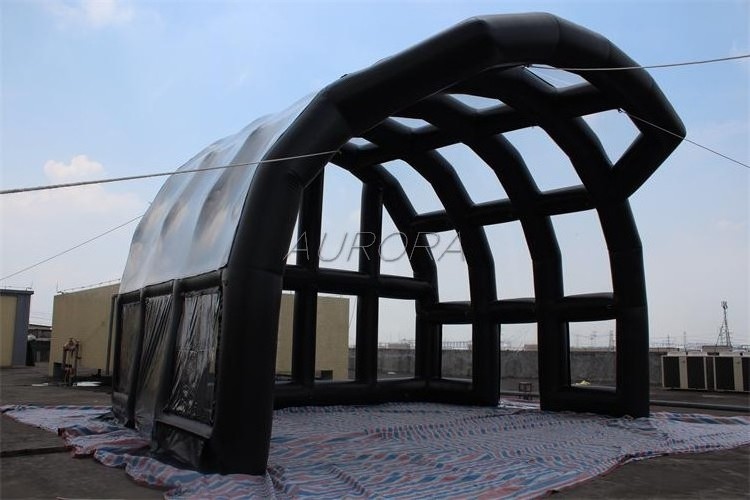 transparent clear inflatable mobile stage cover,inflatable air stage with customized design