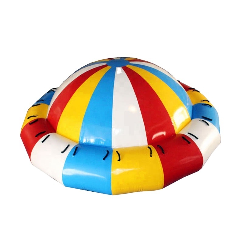 Inflatable Spinning UFO Inflatable Water Rotating Disco Boat Towable Tube For Water Entertainment