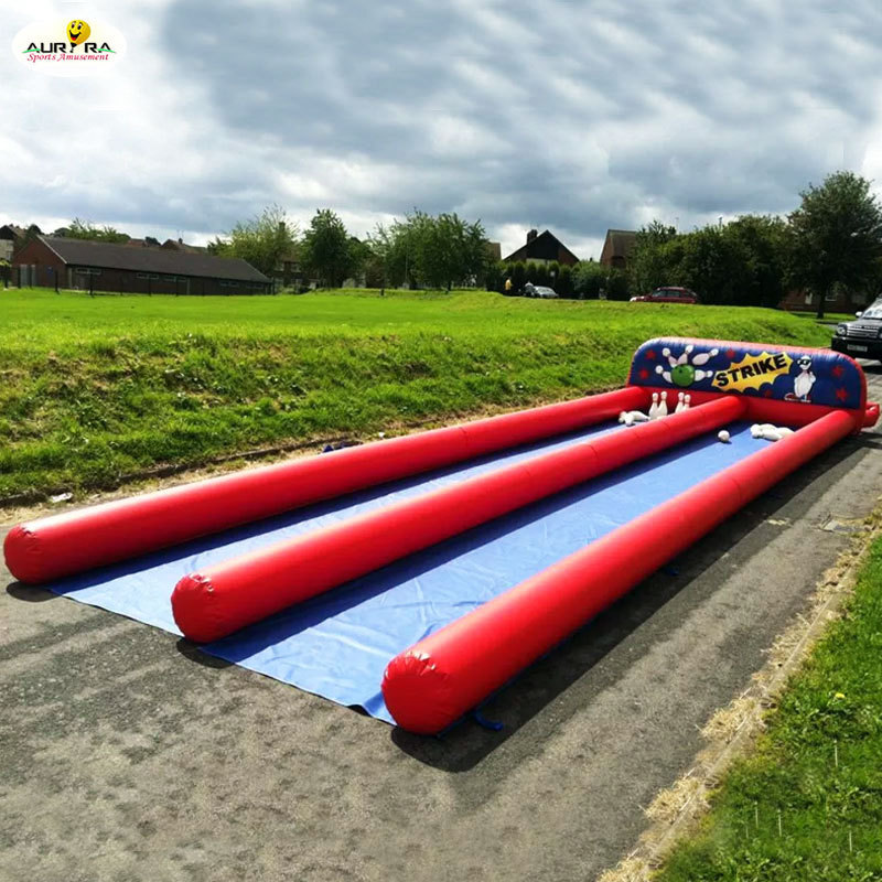 Inflatable bowling sport games Outdoor inflatable bowling lanes Inflatable bowling alley for kids and adults