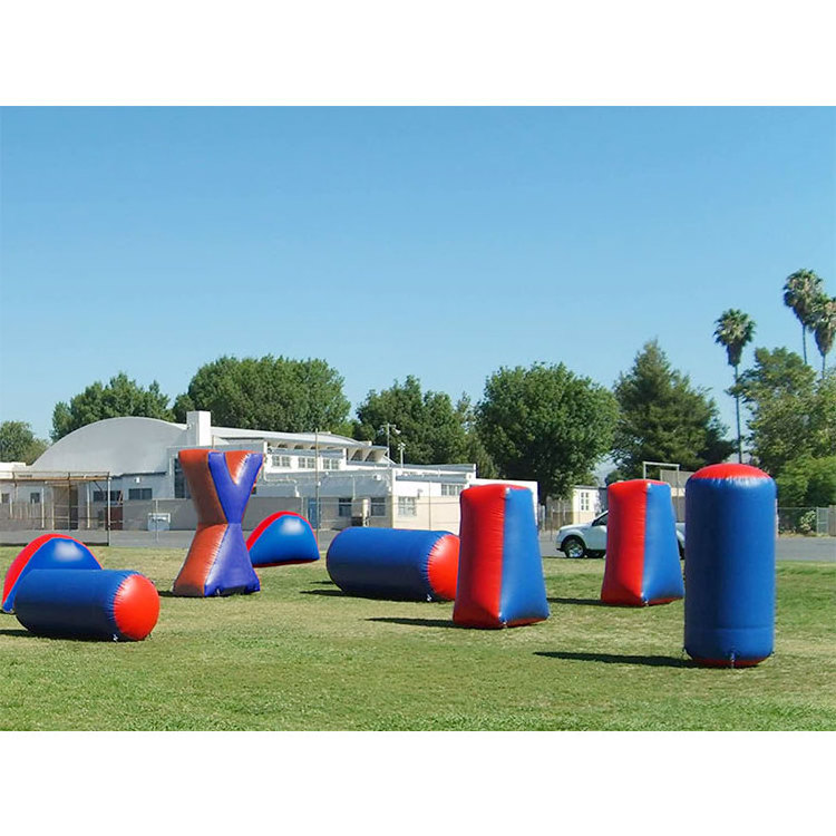 New arrival cheap outdoor sports interactive game giant obstacle inflatable bunkers paintball for rental arena on sale