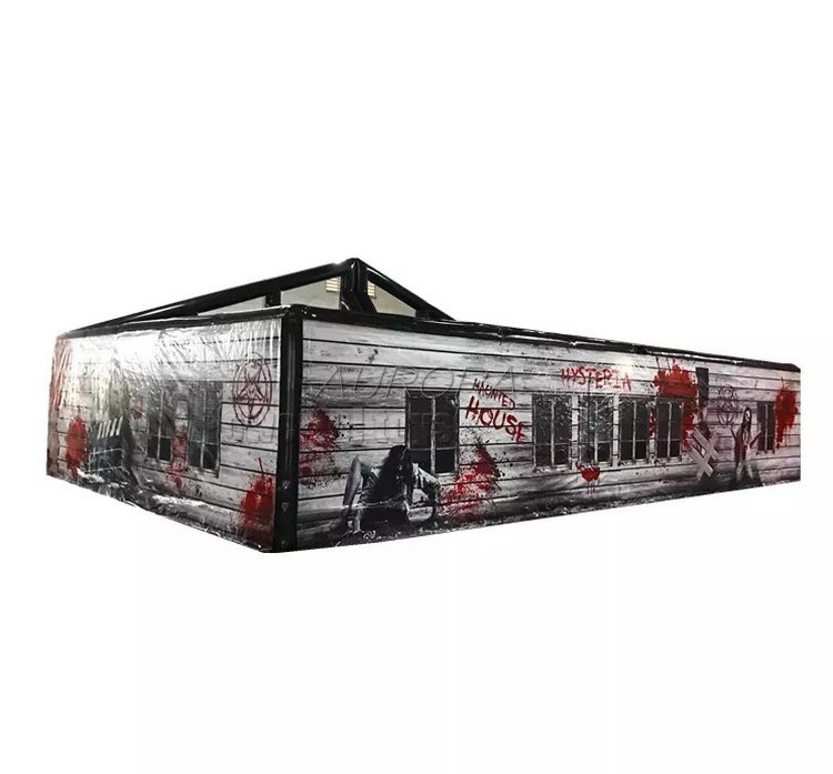 inflatable Halloween maze haunted house popular Zombie design for sale inflatable obstacle course Escape room