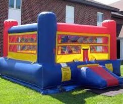 Rental events fight game jumper bouncy castle wrestling boxing ring bounce house inflatable boxing ring with gloves for kids