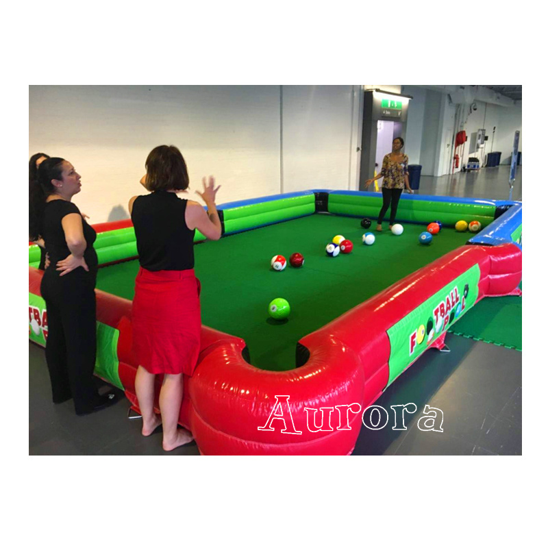 Nice quality Portable Inflatable Snooker Soccer Pool Table For Sale