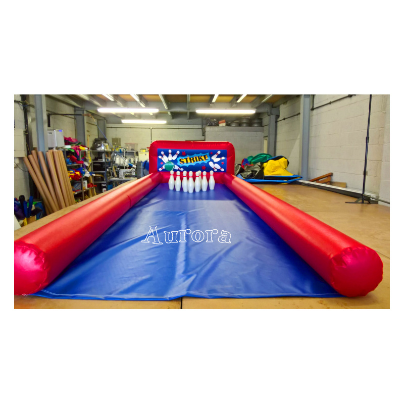 Portable Fun Bowling Games Inflatable Bowling Pins Alley For Party Fun