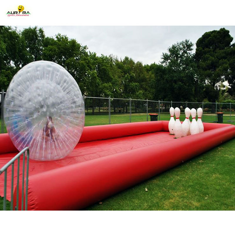 Inflatable bowling sport games Outdoor inflatable bowling lanes Inflatable bowling alley for kids and adults