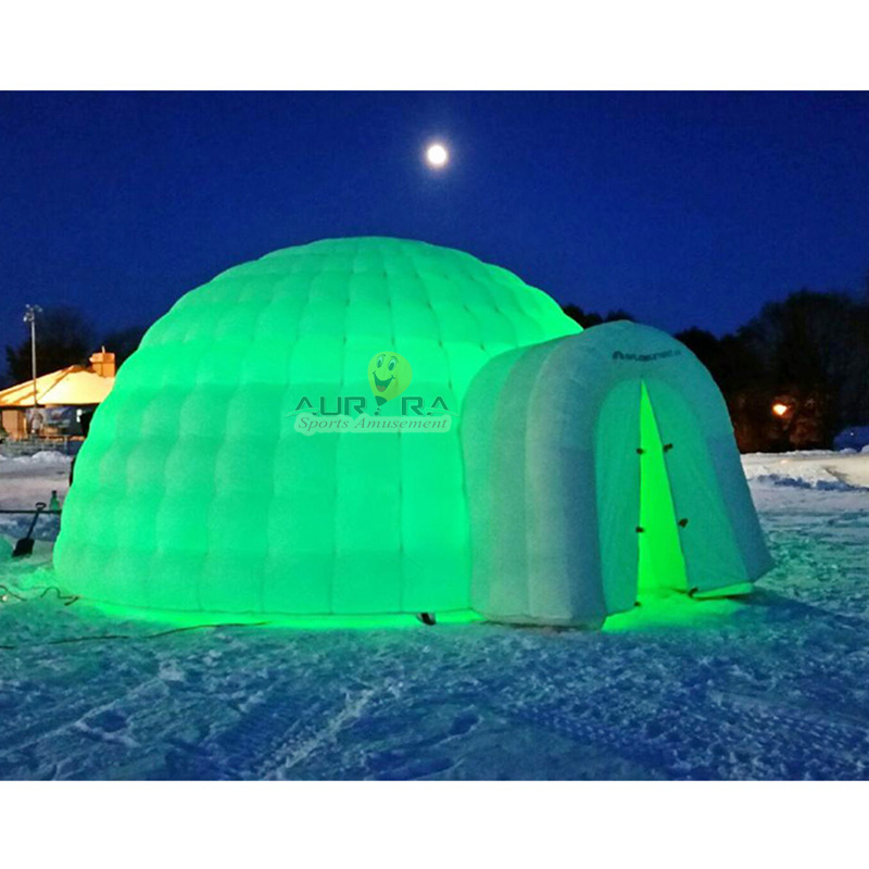 Air White Dome Tent Inflatable Igloo Tent Led Light Wedding Tent for Party PVC and Oxford at Least 3 Years TT19052503 Customized