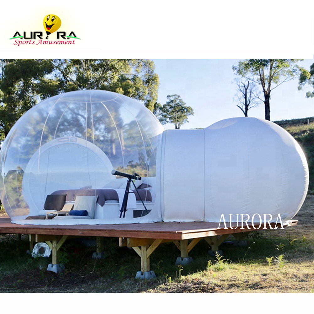 Luxe Adventure inflatable Bubble Hotel Outdoor Sleeping Tent Clear Bubble lodge Inflatable camping Transparent Igloo Dome Cabin