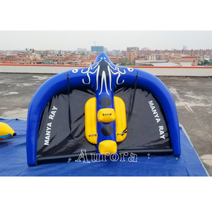 Hot selling inflatable flying kite tube commercial inflatable flying manta ray Manta Ray Flying Tube game