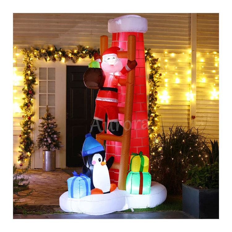 Funny inflatables snowman and penguins outdoor inflatable animal cartoon custom christmas inflatable yard decoration