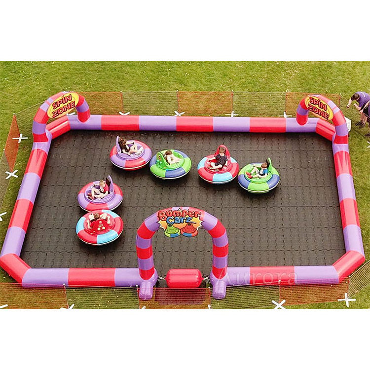 Hot Sale inflatable race track for bumper cars sport game inflatable bumper car track funny inflatable go kart racing track