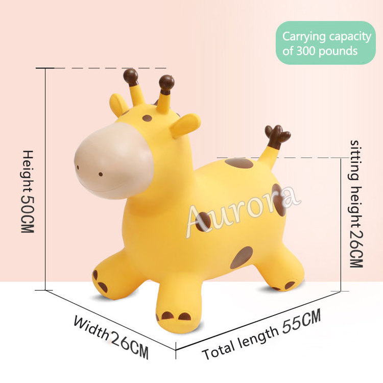 Custom children's horse jumping toy inflatable show children's vaulting toy unicorn Wholesale  playing toys with musical  PVC