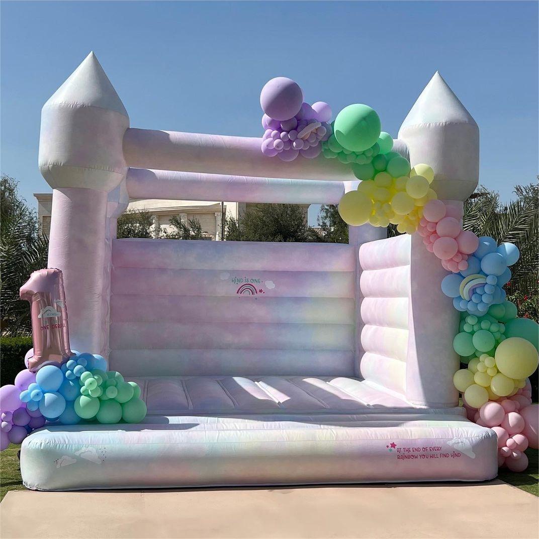 Backyard party Big Jumping Castles For Sale Wholesale tractor bouncer inflatable white bounce house for wedding decoration