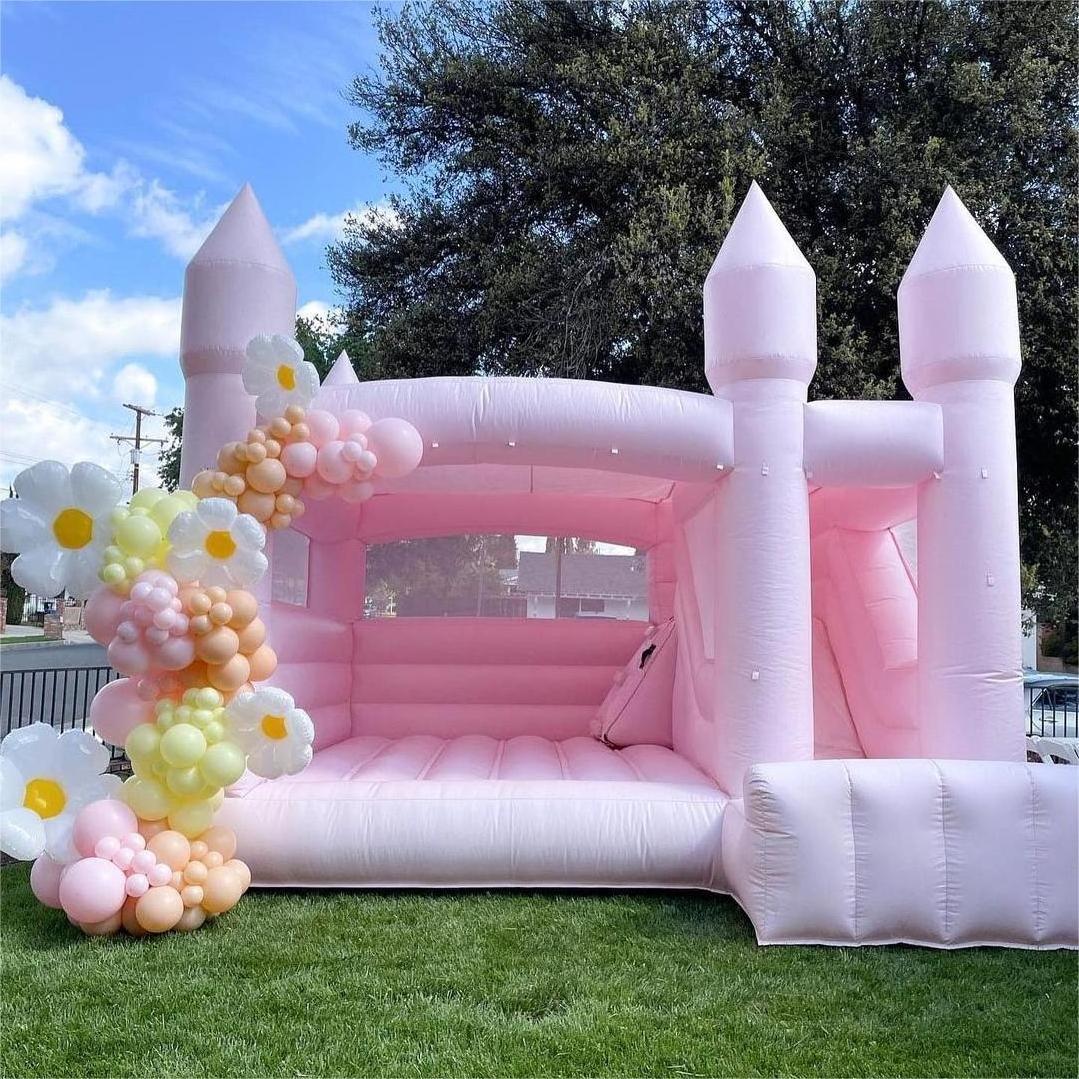 Backyard party Big Jumping Castles For Sale Wholesale tractor bouncer inflatable white bounce house for wedding decoration