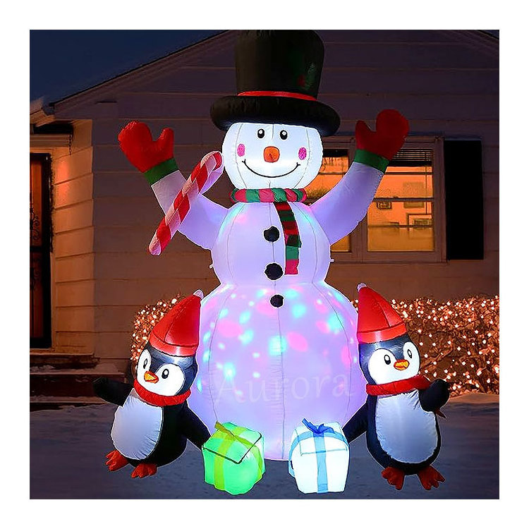 Funny inflatables snowman and penguins outdoor inflatable animal cartoon custom christmas inflatable yard decoration