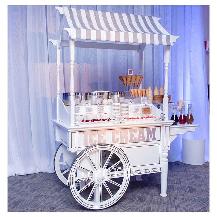 Customized Baby Shower Candy Bar Cart Food Carts Party Decoration Dessert Dim Sum Cart