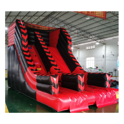 Red and black Commercial inflatable water slide for adults cheap water inflatable slide with pool for kids inflatable water