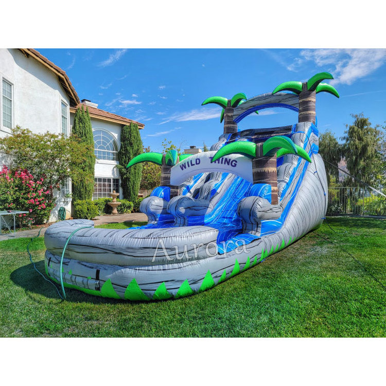 inflatable water slide adult and children inflatable water slide outdoor rock climbing wall slide and small splash pool