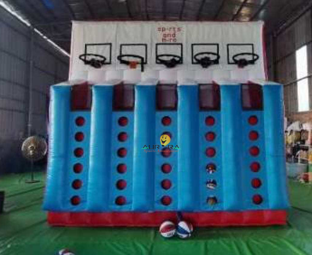 Hot sale PVC Inflatable Basketball Connect 4 Game Connect Four Shooting Court Game commercial inflatable basketball game