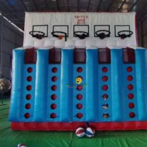 Hot sale PVC Inflatable Basketball Connect 4 Game Connect Four Shooting Court Game commercial inflatable basketball game