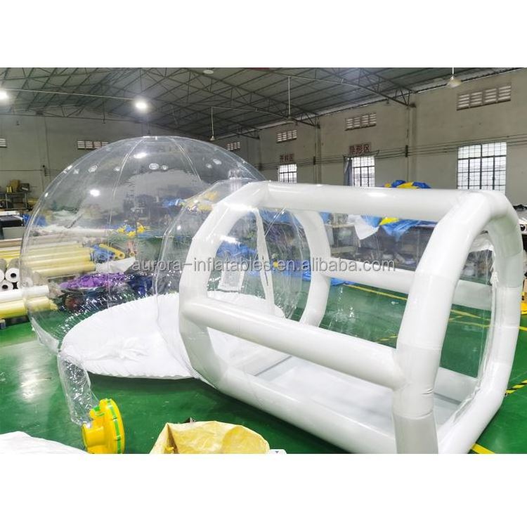 Outdoor birthday party huge bubble tent soccer   bouncy Castle Tent outside globe clear bubble dome igloo tent