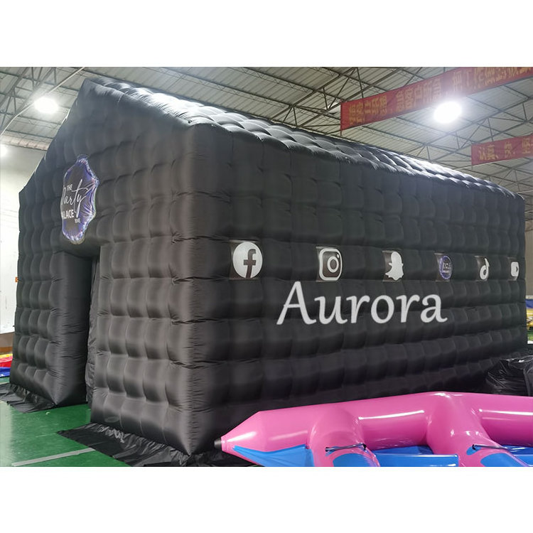 Commercial LED Inflatable Nightclub Tent Black Portable Blow Up Night Club,black inflatable party tent