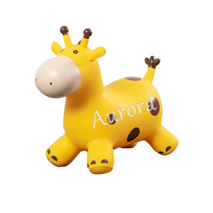 Custom children's horse jumping toy inflatable show children's vaulting toy unicorn Wholesale  playing toys with musical  PVC