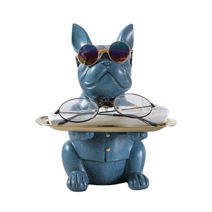 Wholesale french Bulldog Sculpture statues home decor desktop decoration home decor accessories