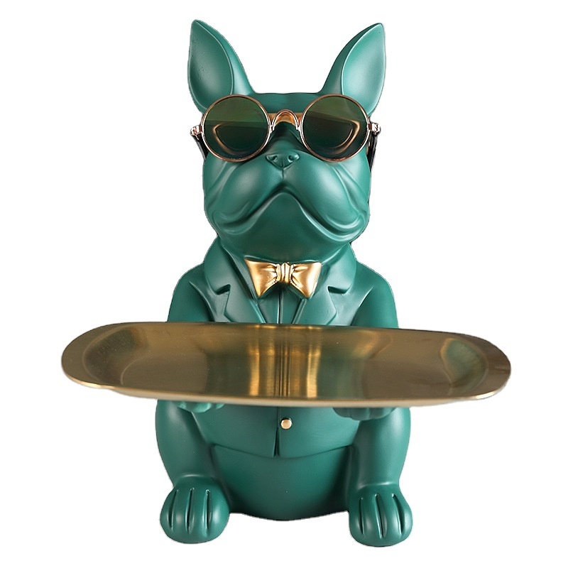 Wholesale french Bulldog Sculpture statues home decor desktop decoration home decor accessories