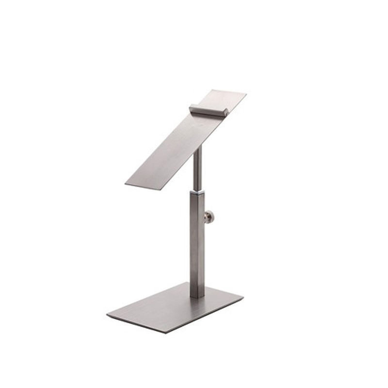 Customized Noble Silver Hot Sale Fashion Retail Metal Adjustable Portable Shoe Display Stands For Shops