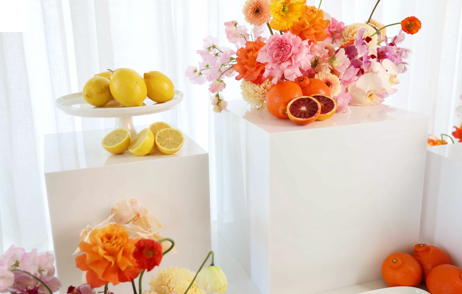 White Buffet Acrylic Riser Cube Display Nesting Risers Lucite Square Food Pedestal Box Display