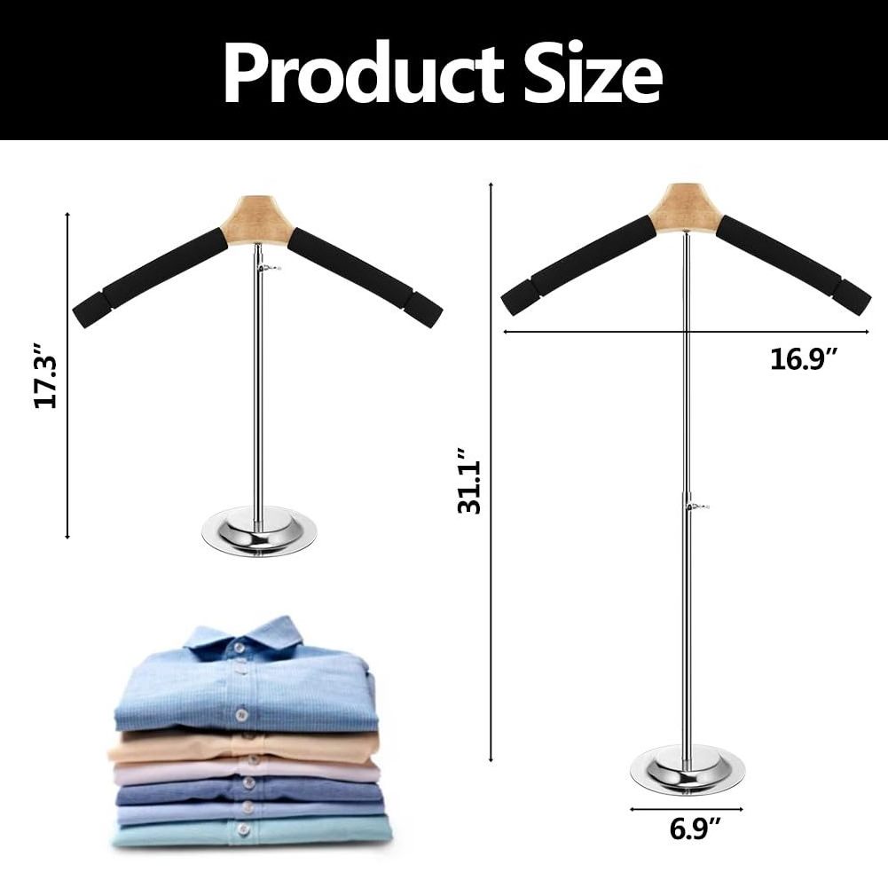 Adjustable Adult T Shirt Display Flexible Shoulder Stand  Portable Hanging Clothing Display Rack