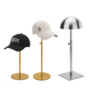 New Arrivals luxury brushed metal clothing hat tie display rack can regulate Stainless Steel display stand