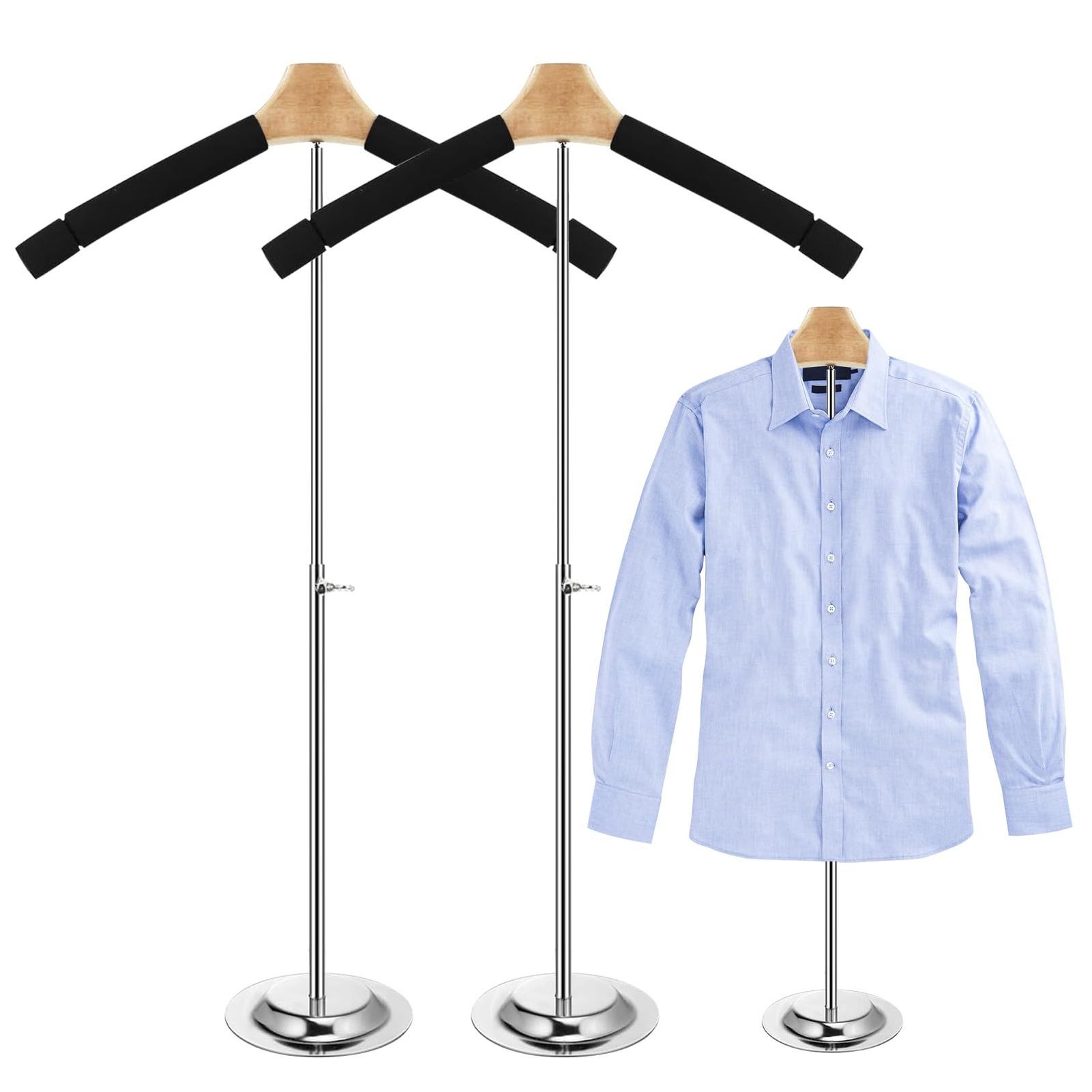 Adjustable Adult T Shirt Display Flexible Shoulder Stand  Portable Hanging Clothing Display Rack