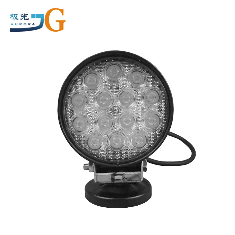 Mini 4 Inch Flood Pod Light Led Flashlight 42w Round Work Light Portable Tractor Heavy Duty Working Light Driving Fog Lamp