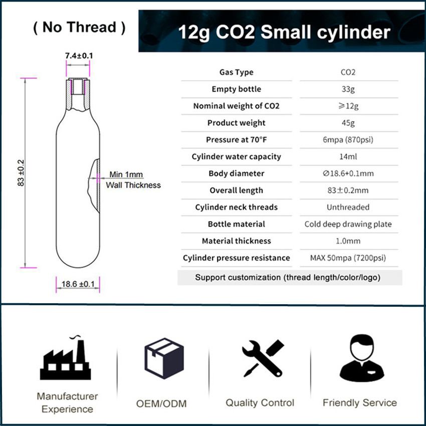 co2 tank 12 g, co2 kapsel 12g, co2 cartridge 12g