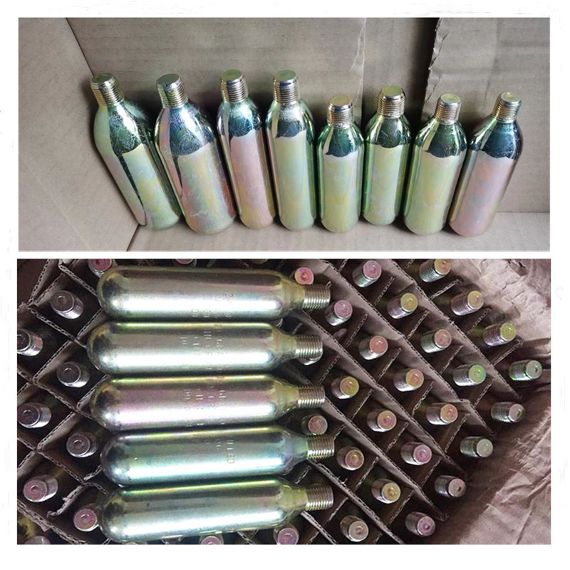 Good quality 8g 12g 20g 22g 24g 25g 33g 38g 45g 55g 60g 65g 74g 88g 90g 220g CO2 Cartridge Cylinder