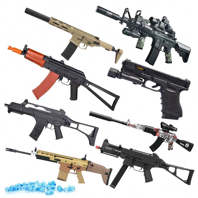 Airsoft Pistola Akm 47 Gel Blaster Balas Automatic De Toy Glow Goma Hidrogel Strap Tactical Accessories Gun Akm