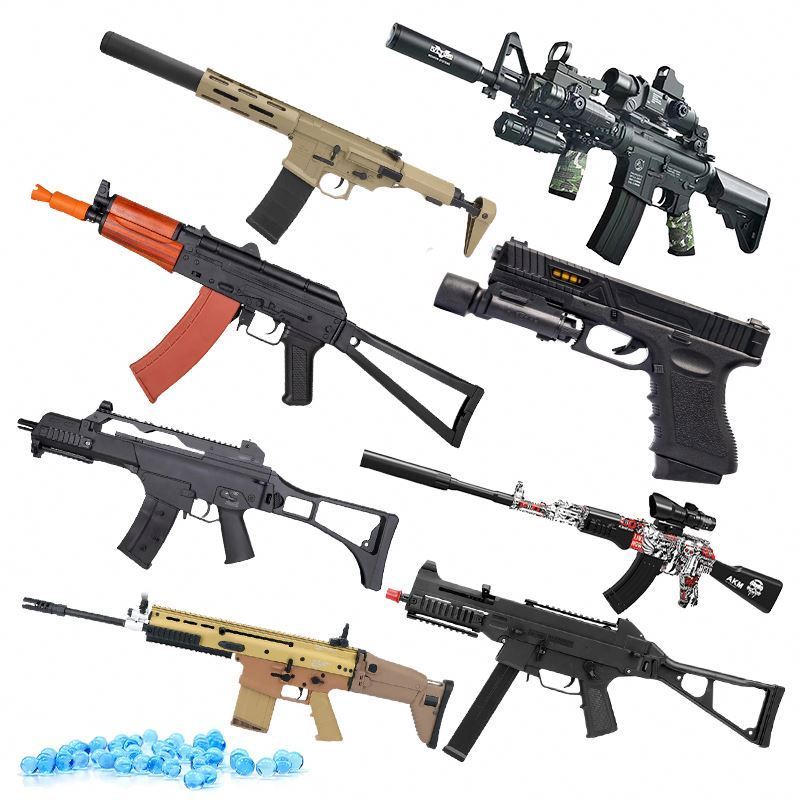 Uzi Ball Pistol P90 Electric Gel Bal Blaster Sniper Toys Gun Jell Mp5 Pistol M416 Pro Mp7 Gel Blaster