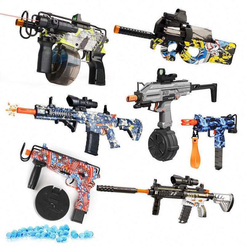 Pistolas De Hidrogel Accessories Hookah Toy Ak47 Water Gun Gold Glass Gel Bottle Rifle Nargile Vodka Blaster Gel Ak47