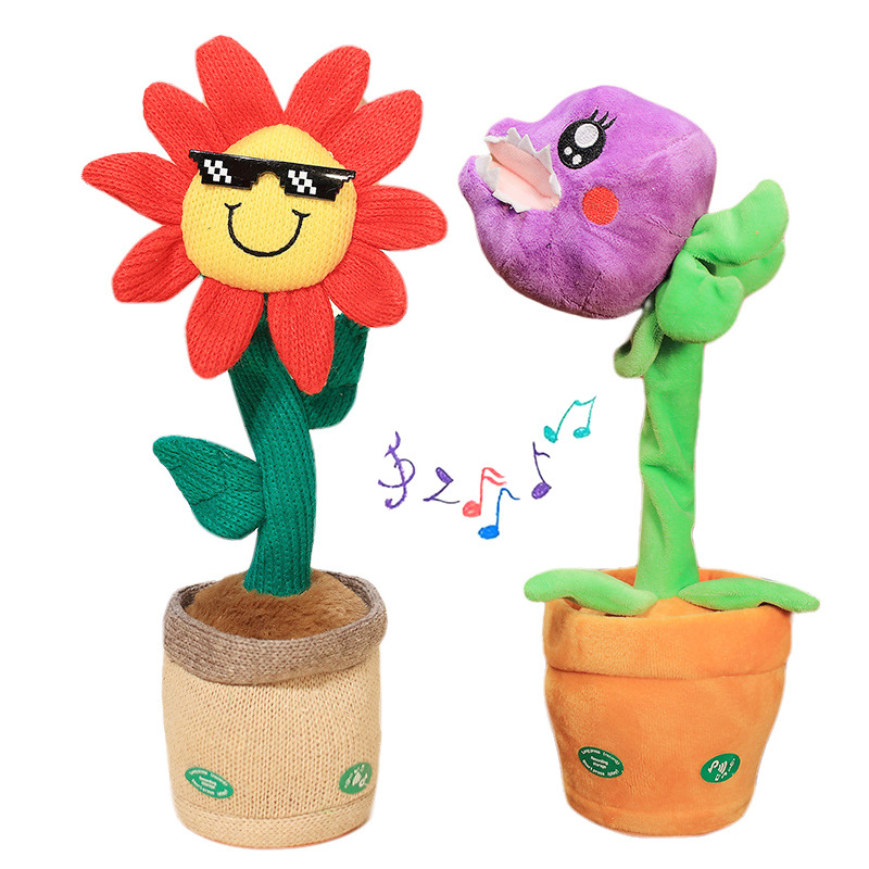 Talking Speaking Doll 2023 Toy DE Juguete Dansende Jouet Parlante Ningbo Mimicking Cactus Dancing Flower Toy For Kids