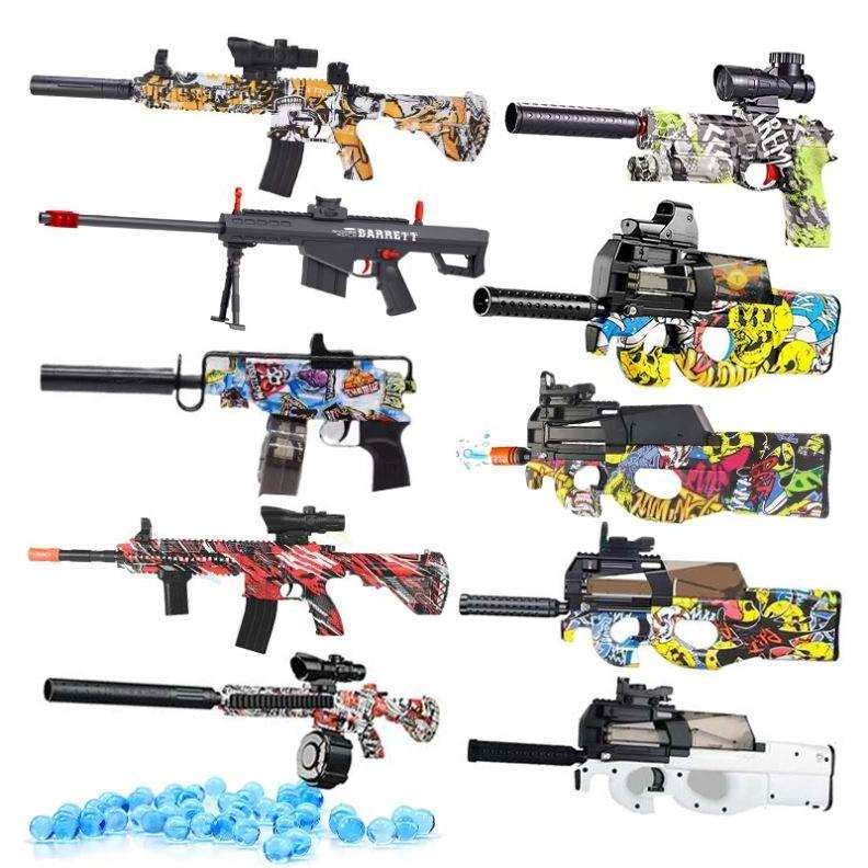 Pistolas De Hidrogel Accessories Hookah Toy Ak47 Water Gun Gold Glass Gel Bottle Rifle Nargile Vodka Blaster Gel Ak47